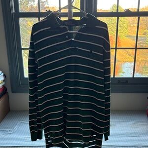 Polo by Ralph Lauren Dark Green and White Striped Shirt